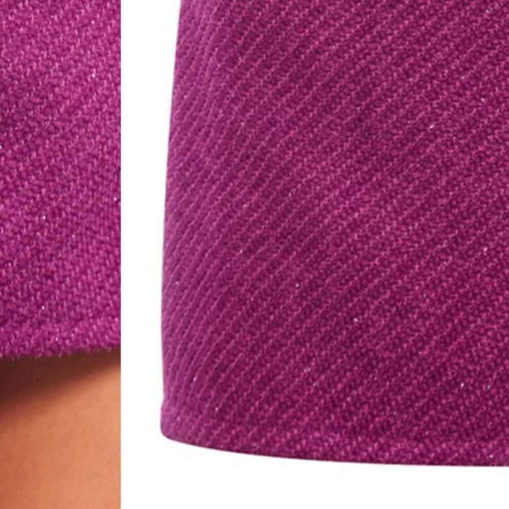 Pretty Little Thing - Elegant Dark Purple Boucle Basic Mini Pink Women's Skirt - Picture 10 of 14